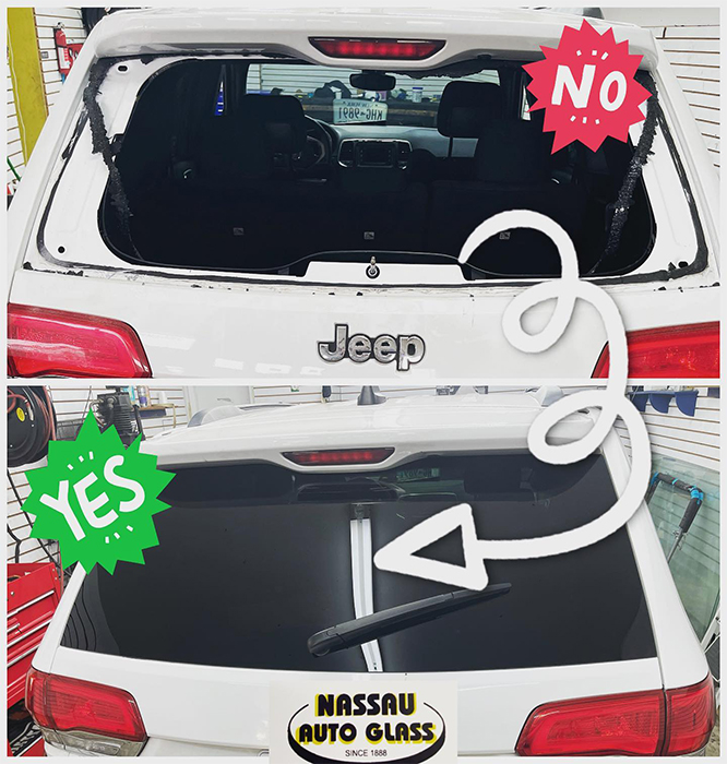 Nassau Auto Glass Services: Before & After Pic 1